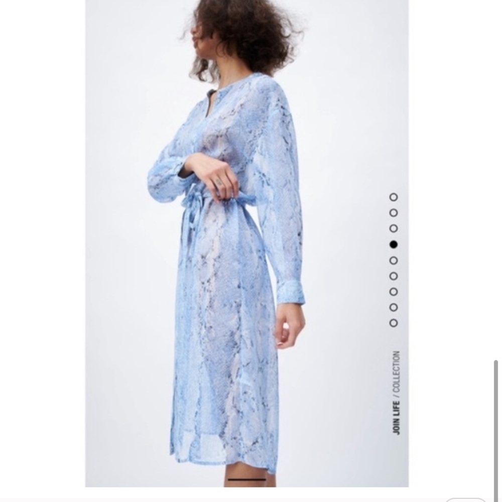 princess polly baby blue dress Former Kate Middleton wears blue Zara dress at polo match main image 0